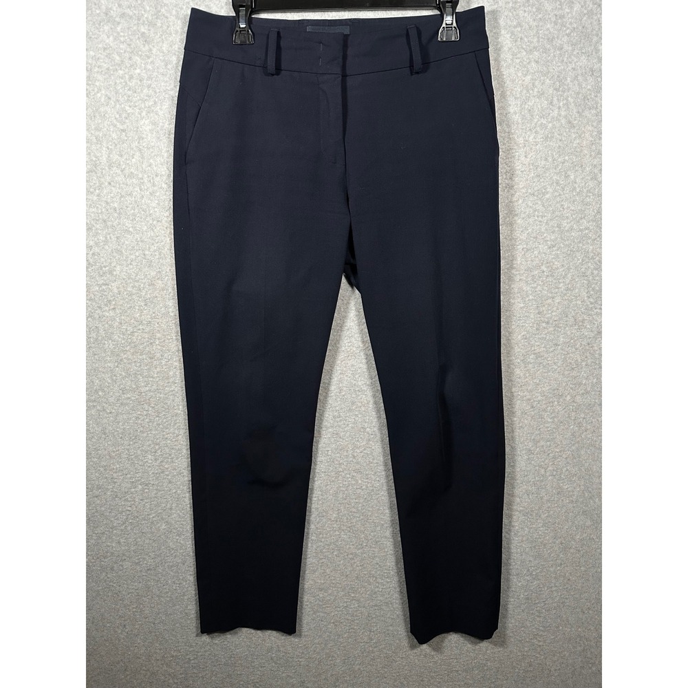Piazza Sempione Kim Navy Blue Tapered Leg Trousers Made in Italy Womens Size 42